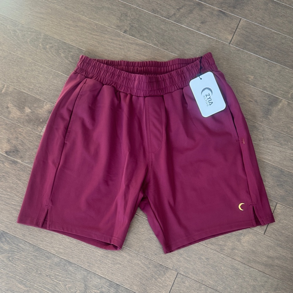 🆕 ZYIA Men's Burgundy Athletic Shorts